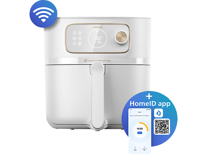Philips 7000 Series Airfryer Combi XXL Connected HD9876/20 in Weiß